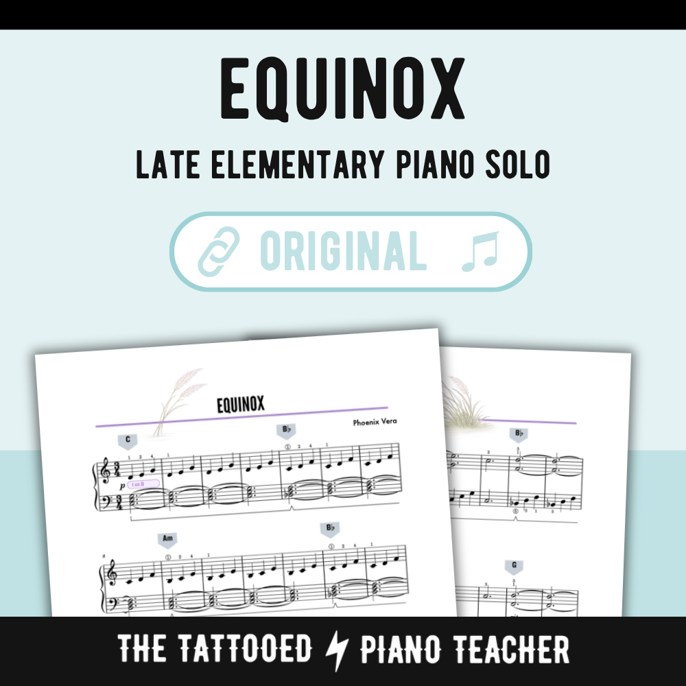 Equinox - Late Elementary Original Piano Solo Lead Sheet Music