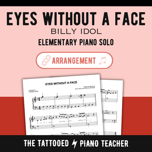 Eyes Without a Face [Elementary] by Billy Idol - Piano Sheet Music