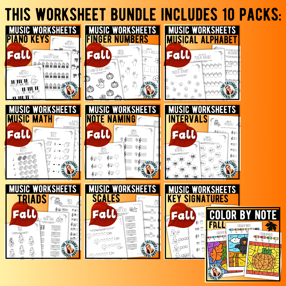 Fall BIG Bundle - Music Activities + Worksheets
