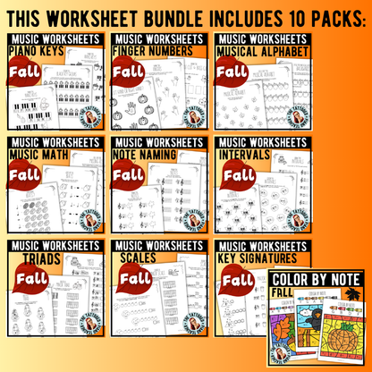 Fall BIG Bundle - Music Activities + Worksheets
