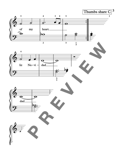 Feliz Navidad [Early Elementary] - Piano Solo Sheet Music