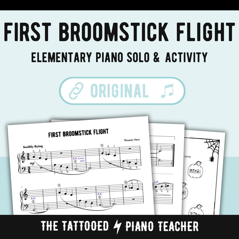 First Broomstick Flight - Level 2B Elementary Fantasy Piano Solo Sheet Music