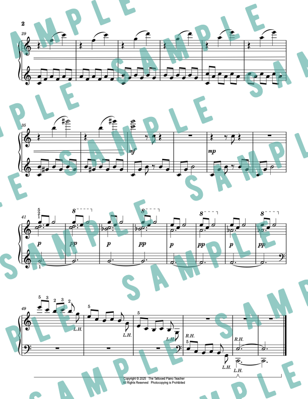 First Snowfall - Christmas Elementary Piano Solo Sheet Music