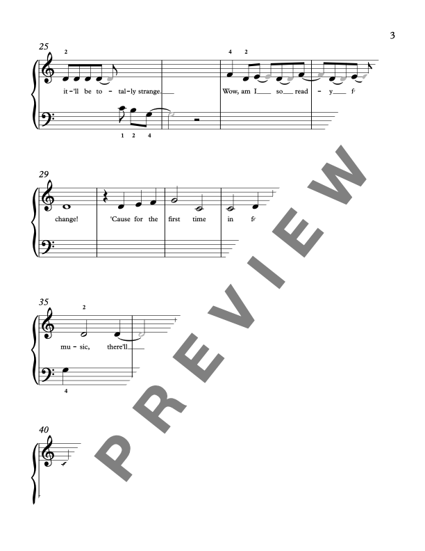 For the First Time in Forever [Early Elementary] Frozen - Piano Sheet Music