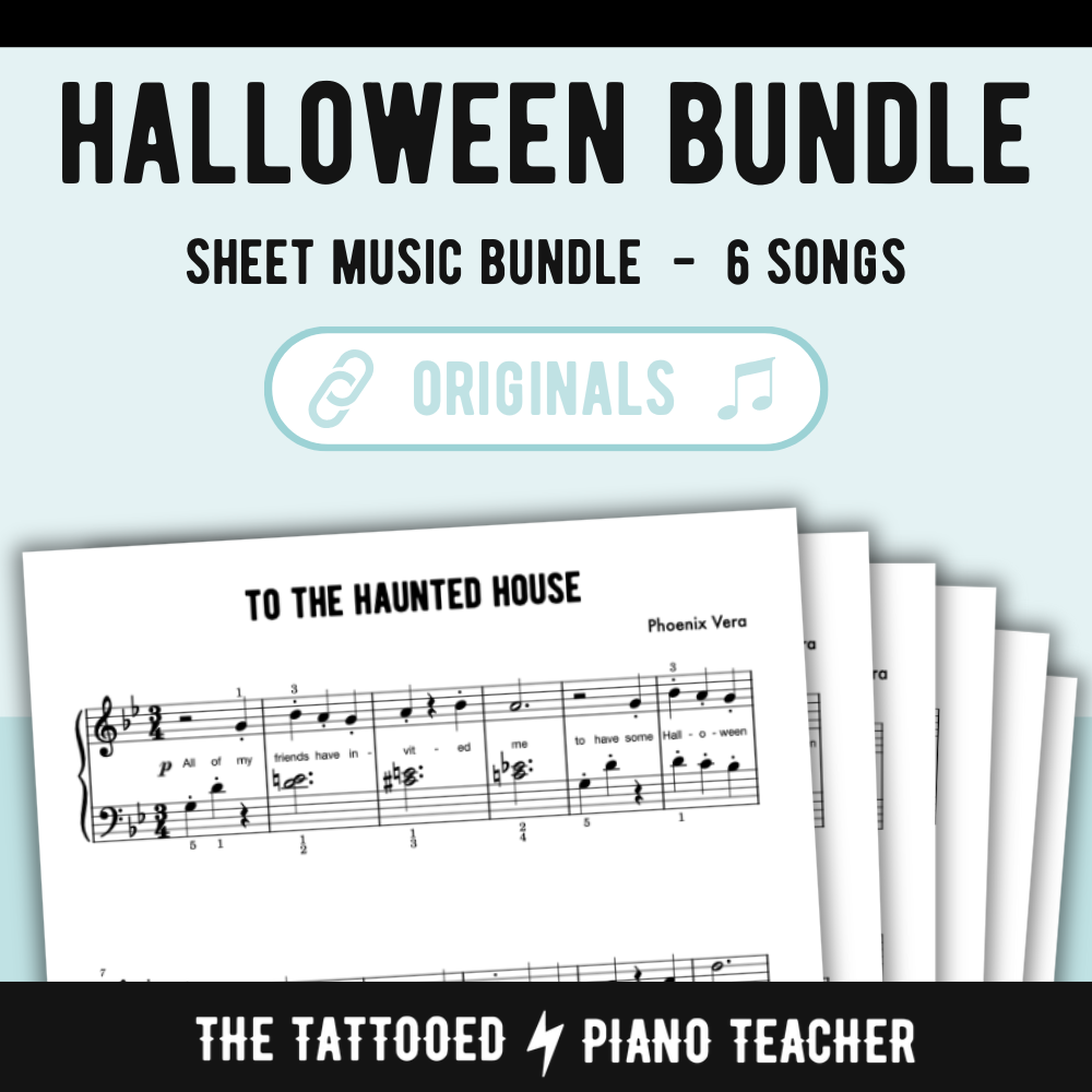 Halloween Original Piano Solo Sheet Music Bundle
