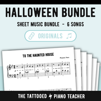 Halloween Original Piano Solo Sheet Music Bundle