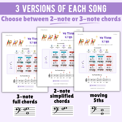 We Three Kings Beginner Lead Sheet Music