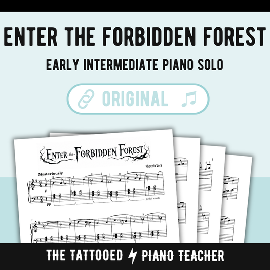 Enter the Forbidden Forest - Level 4 Early Intermediate Original Fantasy Piano Solo Sheet Music
