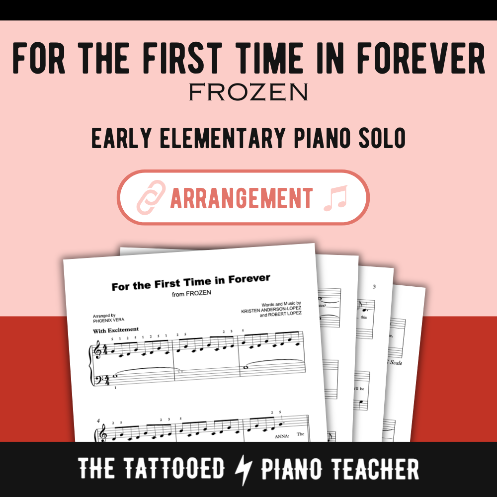 For the First Time in Forever [Early Elementary] Frozen - Piano Sheet Music