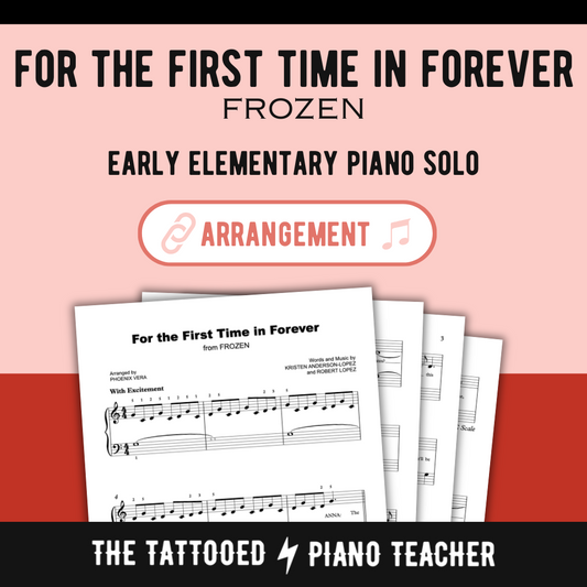 For the First Time in Forever [Early Elementary] Frozen - Piano Sheet Music