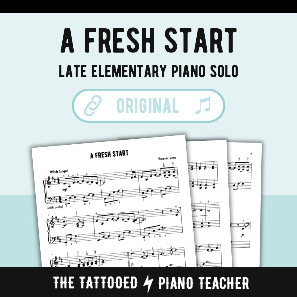 A Fresh Start - Late Elementary Piano Solo Sheet Music
