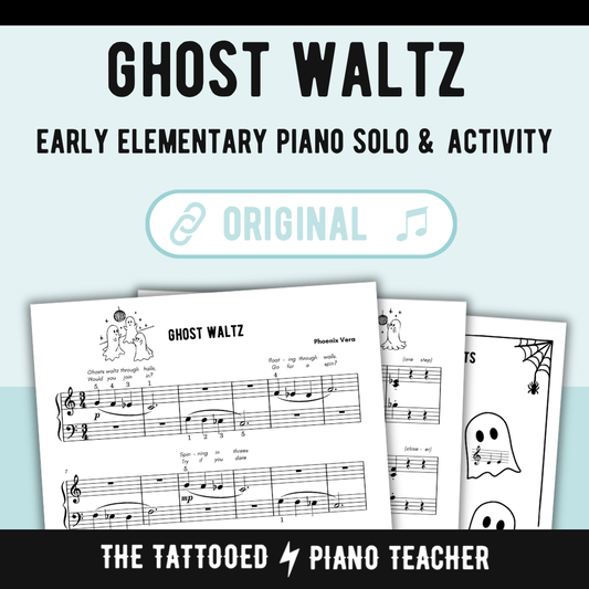 Ghost Waltz - Level 1 Early Elementary Halloween Piano Solo Sheet Music