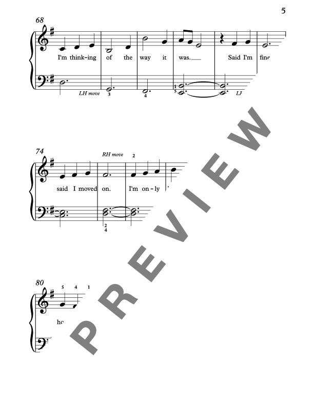 Glimpse of Us [Late Elementary] by Joji - Piano Solo Sheet Music