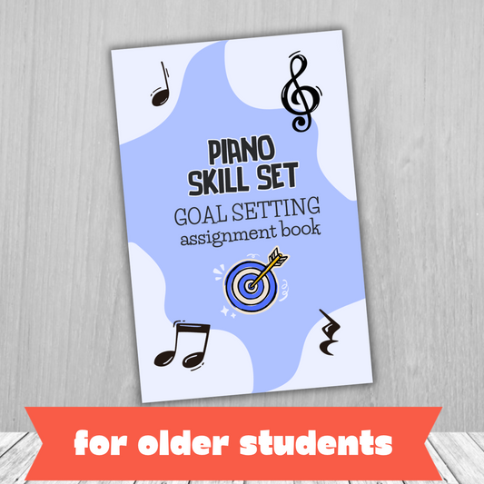 Piano Skill Set Goal Setting Assignment Book (Practice Record Book)