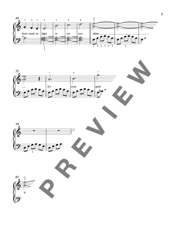 Golden Hour [Late Elementary] by JVKE - Piano Solo Sheet Music