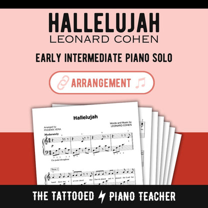 Hallelujah [Early Intermediate] by Leonard Cohen - Piano Solo Sheet Music
