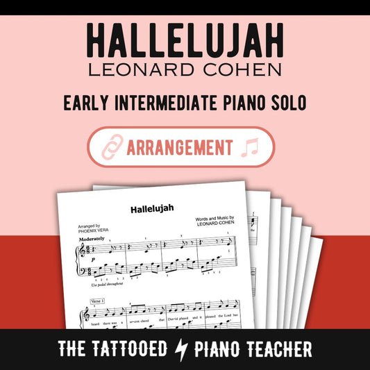 Hallelujah [Early Intermediate] by Leonard Cohen - Piano Solo Sheet Music