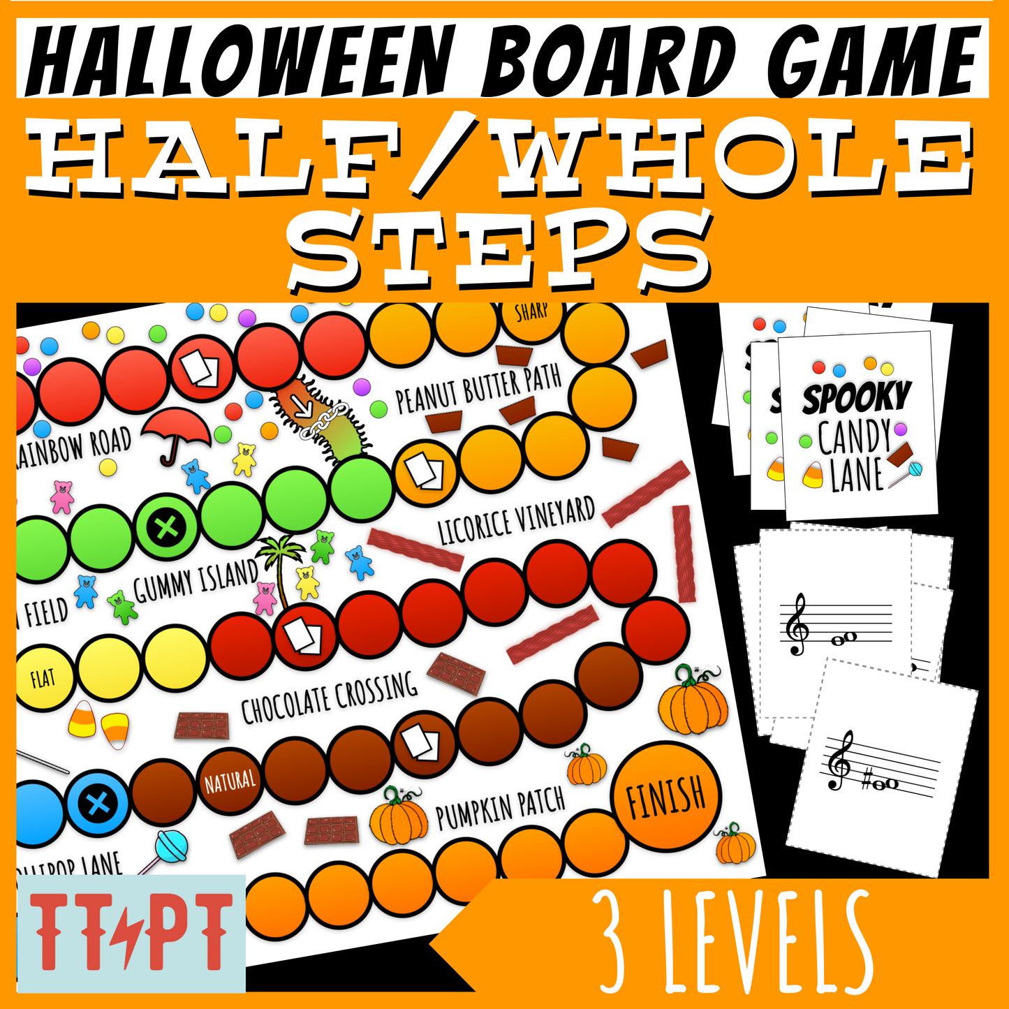 Halloween Music Board Game 2: Half Steps & Whole Steps