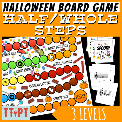 Halloween Music Board Game 2: Half Steps & Whole Steps