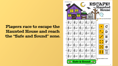Escape the Haunted House - Halloween Note Dice Game