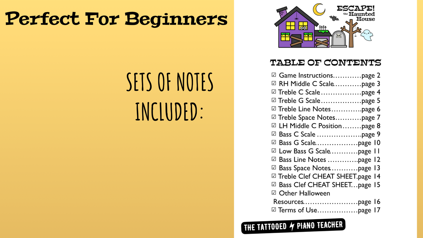 Escape the Haunted House - Halloween Note Dice Game