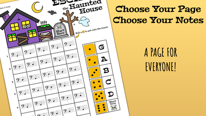 Escape the Haunted House - Halloween Note Dice Game
