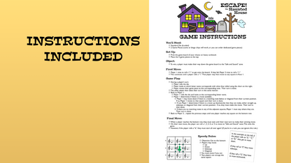 Escape the Haunted House - Halloween Note Dice Game