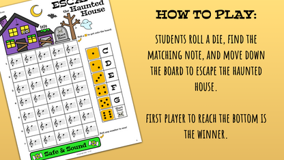 Escape the Haunted House - Halloween Note Dice Game