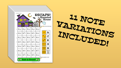 Escape the Haunted House - Halloween Note Dice Game