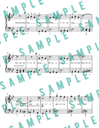 Halloween Original Piano Solo Sheet Music Bundle