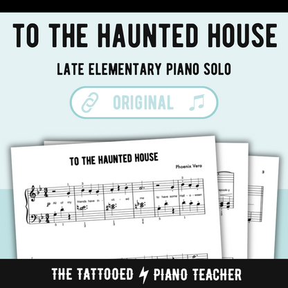 To the Haunted House - Late Elementary Piano Solo Sheet Music