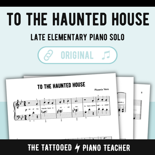 To the Haunted House - Late Elementary Piano Solo Sheet Music