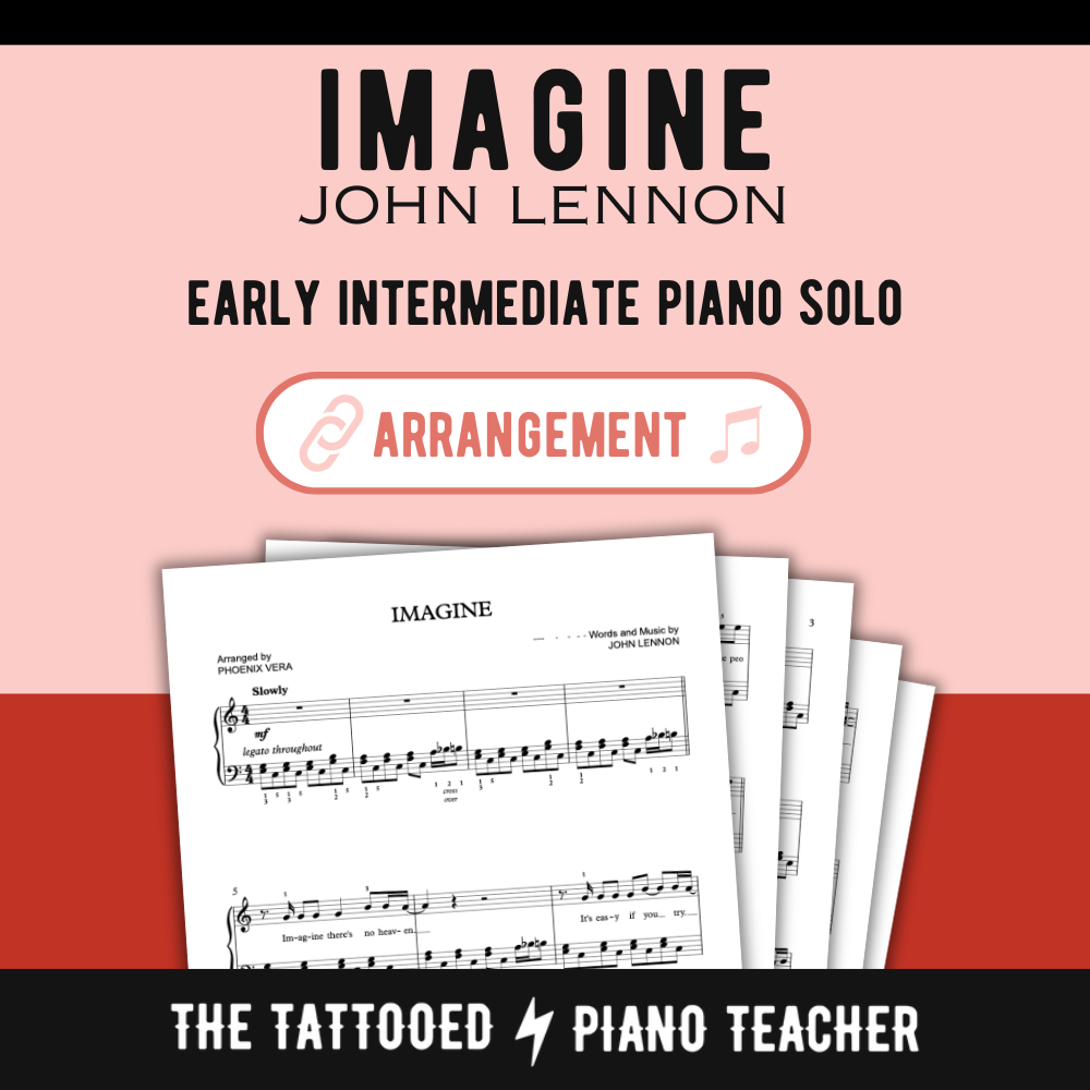 Imagine [Early Intermediate] by John Lennon - Piano Sheet Music Demo