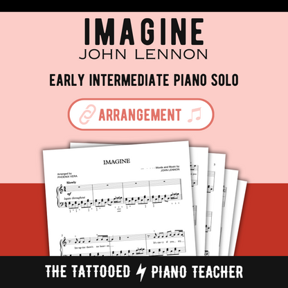 Imagine [Early Intermediate] by John Lennon - Piano Sheet Music Demo