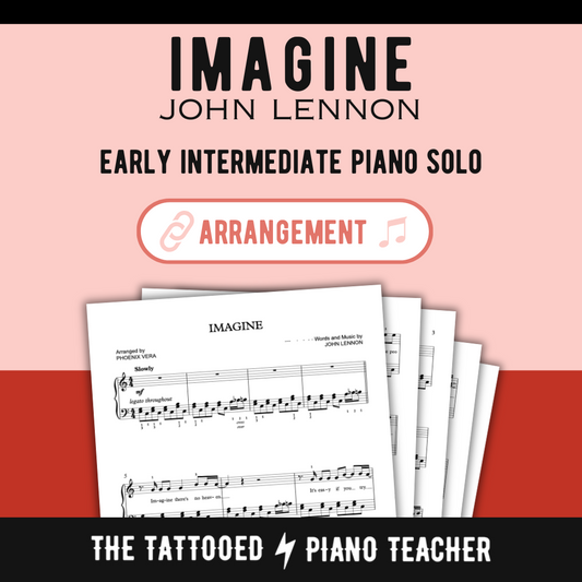 Imagine [Early Intermediate] by John Lennon - Piano Sheet Music Demo