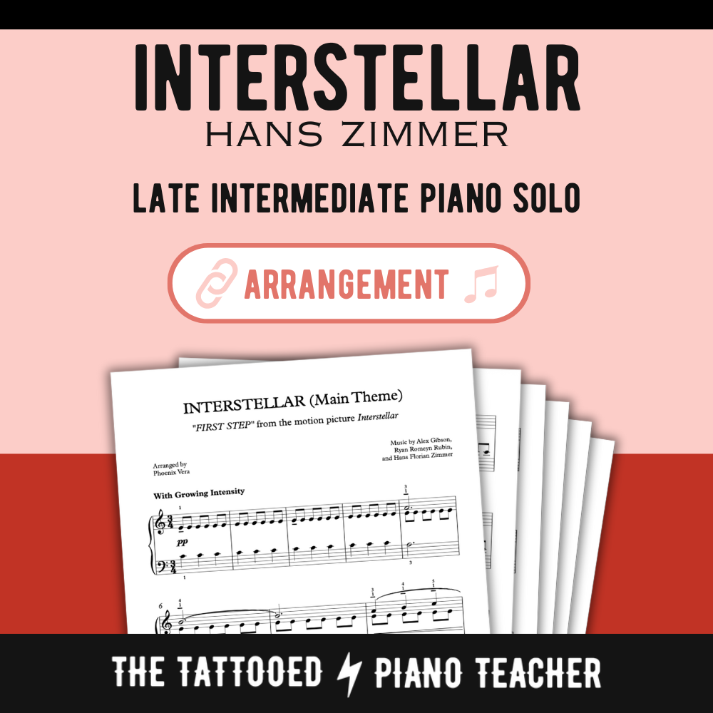 Interstellar (Main Theme) "First Step" [Late Intermediate] by Hans Zimmer - Piano Solo Sheet Music