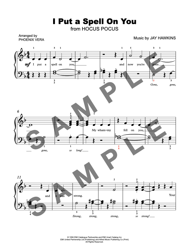 I Put a Spell on You from Hocus Pocus [Elementary] - Piano Solo Sheet Music