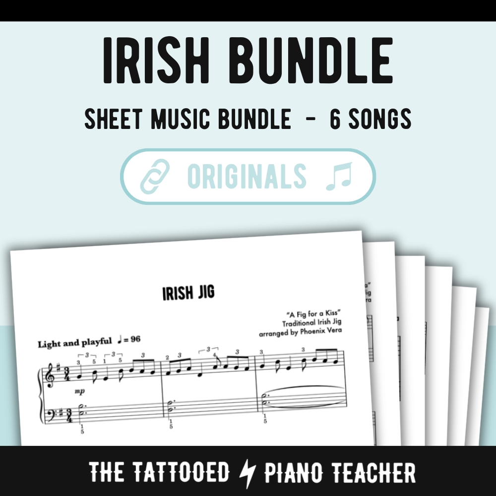 Irish Piano Solo Sheet Music Bundle