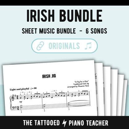 Irish Piano Solo Sheet Music Bundle