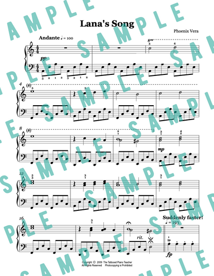 Lana's Song - Early Intermediate Original Piano Solo Sheet Music