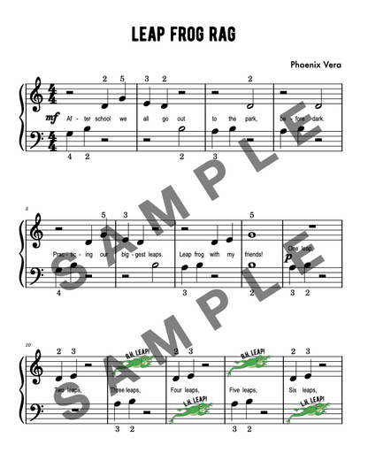 Leap Frog Rag - Early Elementary Piano Solo Sheet Music