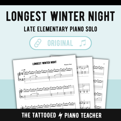 Longest Winter Night - Late Elementary Piano Solo Sheet Music