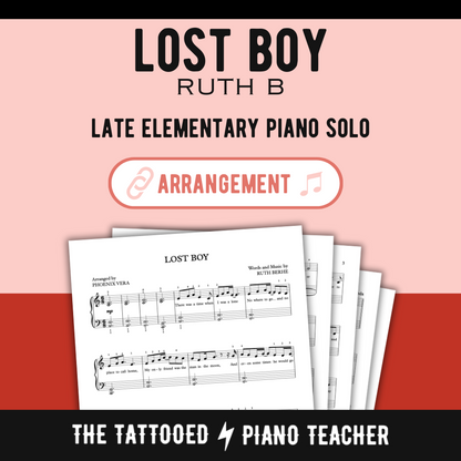 Lost Boy [Late Elementary] by Ruth B - Piano Solo Sheet Music