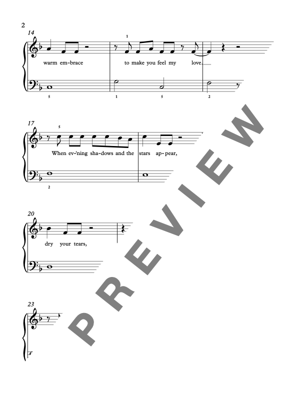 Make You Feel My Love [Elementary] by Adele - Piano Solo Sheet Music