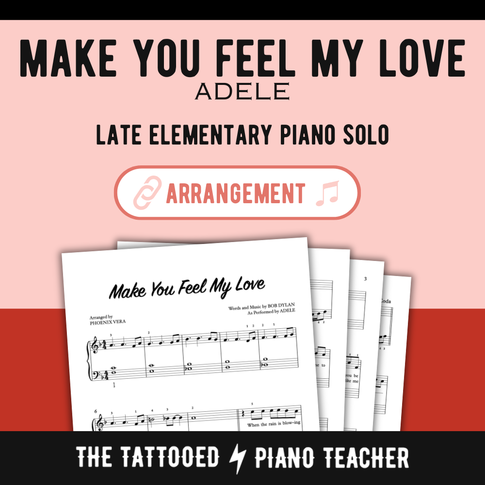 Make You Feel My Love [Elementary] by Adele - Piano Solo Sheet Music