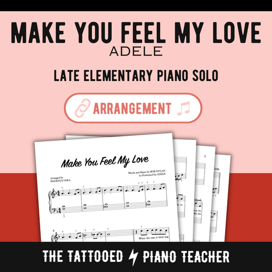 Make You Feel My Love [Elementary] by Adele - Piano Solo Sheet Music