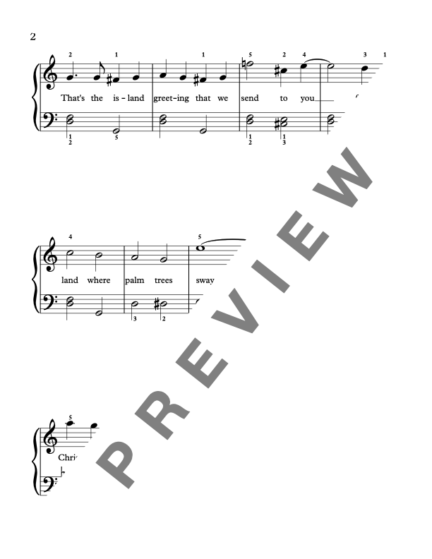 Mele Kalikimaka (Hawaiian Christmas Song) [Late Elementary] - Piano Solo Sheet Music