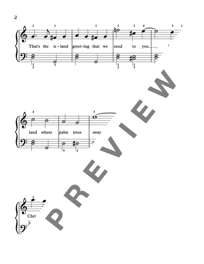 Mele Kalikimaka (Hawaiian Christmas Song) [Late Elementary] - Piano Solo Sheet Music