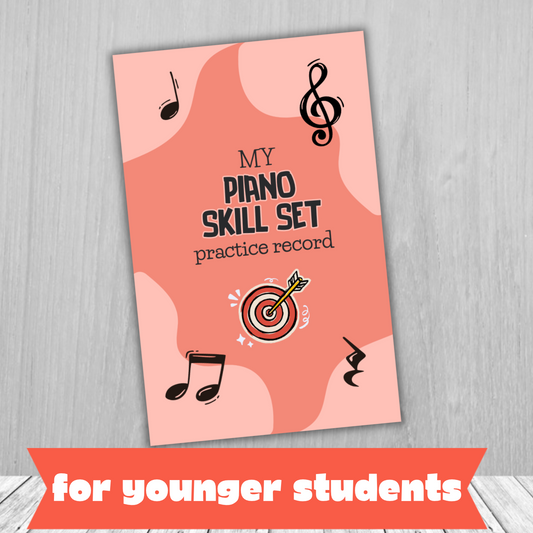 My First Piano Skill Set Practice Record Book