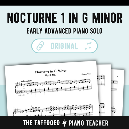 Nocturne No. 1 in G Minor - Early Advanced Original Piano Solo Sheet Music